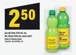 Maxi JUS DE LIME, 445 ML OU DE CITRON, 946 ML SANS NOM | LIME OR LEMON JUICE offer