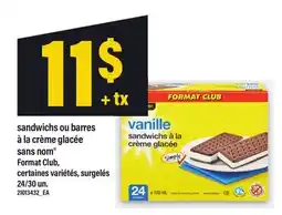 Maxi SANDWICHS OU BARRES À LA CRÈME GLACÉE SANS NOM , 24/30 UN offer