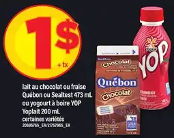 Maxi LAIT AU CHOCOLAT OU FRAISE QUÉBON OU SEALTEST, 473 ML OU YOGOURT À BOIRE YOP YOPLAIT, 200 ML offer
