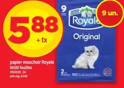 Maxi PAPIER MOUCHOIR ROYALE, 9X100 FEUILLES offer