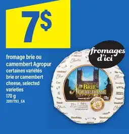Maxi FROMAGE BRIE OU CAMEMBERT AGROPUR | BRIE OR CAMEMBERT CHEESE offer