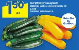 Maxi COURGETTES VERTES OU JAUNES offer