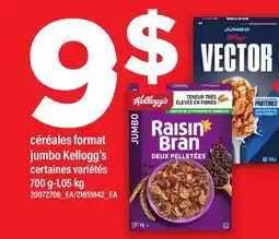 Maxi CÉRÉALES FORMAT JUMBO KELLOGG'S, 700 G-1.05 KG offer