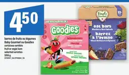 Maxi BARRES DE FRUITS OU LÉGUMES BABY GOURMET OU GOODIES | FRUIT OR VEGIE BARS offer