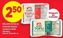 Maxi TOFU EXTRA-FERME OU MI-FERME SUNRISE, 350/454 G offer