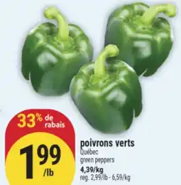 Marché Adonis POIVRONS VERTS | GREEN PEPPERS offer