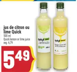 Marché Adonis JUS DE CITRON OU LIME QUICK | QUICK LEMON OR LIME JUICE offer