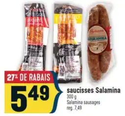 Marché Adonis SAUCISSES SALAMINA | SALAMINA SAUSAGES offer