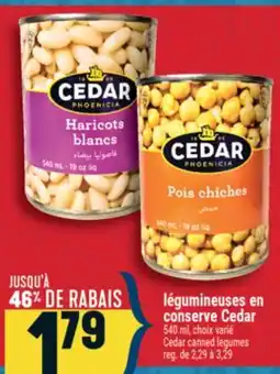 Marché Adonis LÉGUMINEUSES EN CONSERVE CEDAR | CEDAR CANNED LEGUMES offer