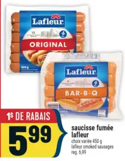 Marché Adonis SAUCISSE FUMÉE LAFLEUR | LAFLEUR SMOKED SAUSAGES offer