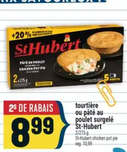 Marché Adonis TOURTIÈRE OU PÂTÉ AU POULET SURGELÉ ST-HUBERT | ST-HUBERT CHICKEN POT PIE offer