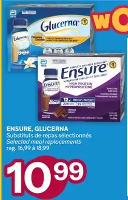 Brunet ENSURE, GLUCERNA Substituts de repas sélectionnés offer