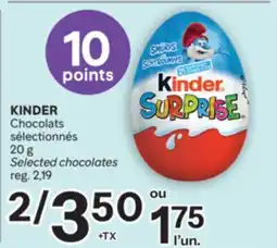 Brunet KINDER Chocolats sélectionnés offer