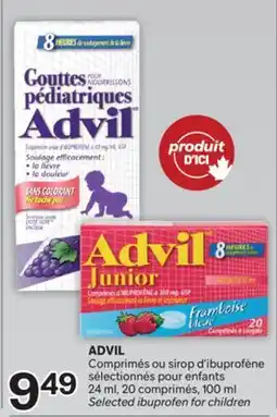 Brunet ADVIL Comprimés ou sirop d'ibuprofène sélectionnés pour enfants 24ml, 20comprimés offer