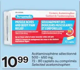 Brunet Personnelle Acétaminophène sélectionné 500 - 650 mg, 72 - 80 caplets ou comprimés offer