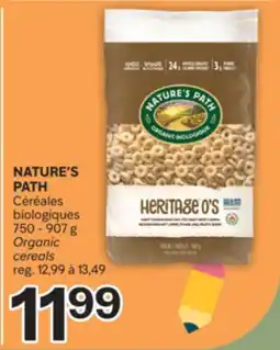 Brunet NATURE'S PATH Céréales biologiques offer