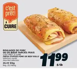 IGA C'EST PRÊT! À CUIRE FRESH STUFFED PORK OR BEEF ROLLS offer