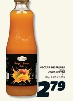 IGA ZINA FRUIT NECTAR offer