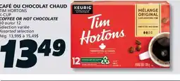 IGA TIM HORTONS K-CUP COFFEE OR HOT CHOCOLATE offer