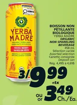 IGA YERBA MADRE ORGANIC NON SPARKLING BEVERAGE offer