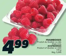 IGA RASPBERRIES offer