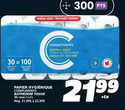 IGA COMPLIMENTS BATHROOM TISSUE offer