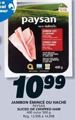 IGA PAYSAN SLICED OR CHOPPED HAM offer