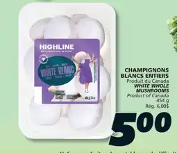 IGA WHITE WHOLE MUSHROOMS offer