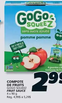 IGA GOGO SQUEEZ FRUIT SAUCE offer