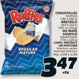 IGA RUFFLES CHIPS, PRETZELS OR POPCORN offer