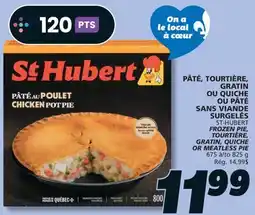 IGA ST-HUBERT FROZEN PIE, TOURTIÈRE, GRATIN, QUICHE OR MEATLESS PIE offer