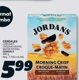 IGA JORDAN'S CEREALS offer