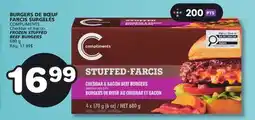 Marches Tradition COMPLIMENTS FROZEN STUFFED BEEF BURGERS offer