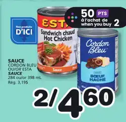 Marches Tradition CORDON BLEU OR ESTA SAUCE offer