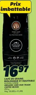 IGA KICKING HORSE ORGANIC AND FAIR TRADE COFFEE BEANS offer