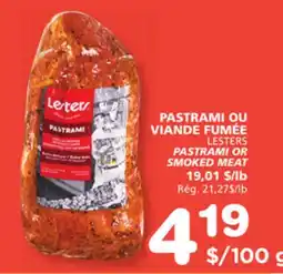 Marches Tradition LESTERS PASTRAMI OR SMOKED MEAT offer
