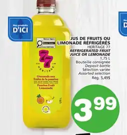 Marches Tradition HERITAGE 77 REFRIGERATED FRUIT JUICE OR LEMONADE offer