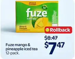 Walmart Fuze mango & pineapple iced tea offer