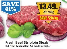 Starsky Fresh Beef Striploin Steak offer