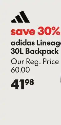 Sport Chek ADIDAS LINEAGE 30L BACKPACK offer