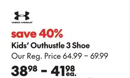 Sport Chek UNDER ARMOUR KIDS' OUTHUSTLE 3 SHOE offer