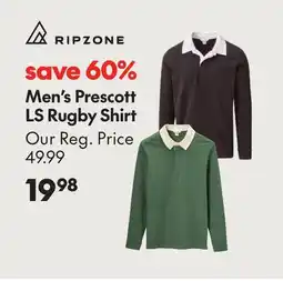 Sport Chek RIPZONE MEN'S PRESCOTT LS RUGBY SHIRT offer