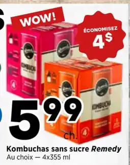 Val-Mont Kombuchas sans sucre Remedy offer