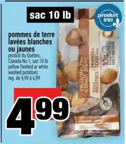 Super C pommes de terre lavées blanches ou jaunes offer