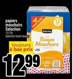 Super C Papiers Mouchoirs Selection offer