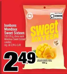 Super C bonbons Mondoux Sweet Sixteen offer