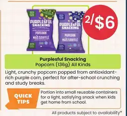 Healthy Planet Purplesful Snacking Popcorn offer