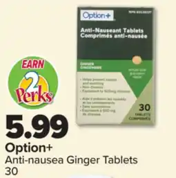 PharmaChoice Option+ Anti-nausea Ginger Tablets offer