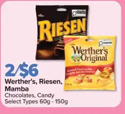PharmaChoice Werther's, Riesen, Mamba Chocolates, Candy offer