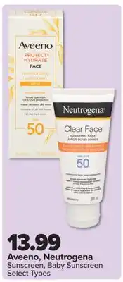 PharmaChoice Aveeno / Neutrogena Sunscreen, Baby Sunscreen offer